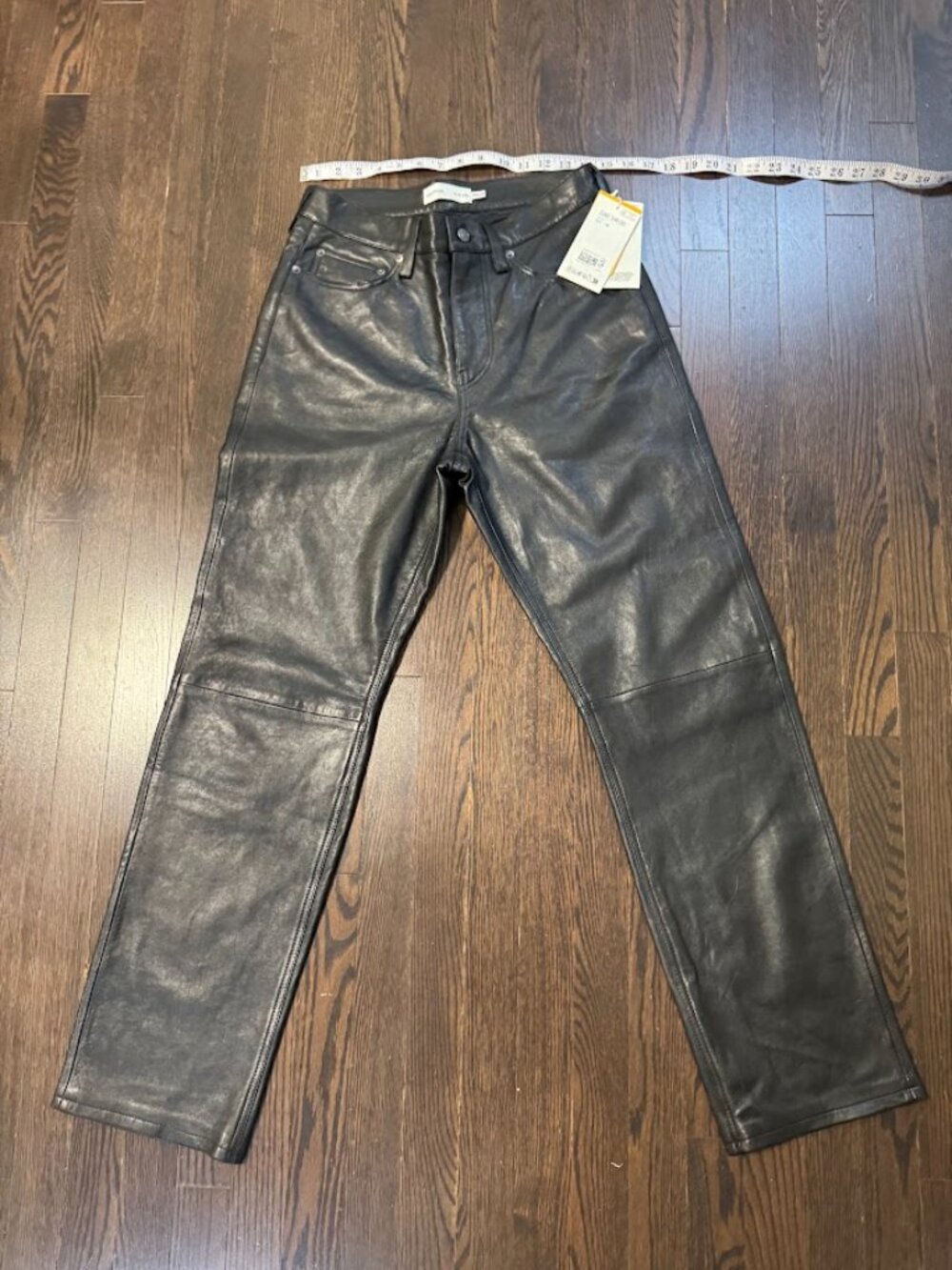 H&M Atelier 100% Real Leather Regular-Fit Pants
